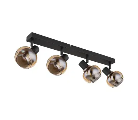 Svietidlá Globo 54309-4B - Bodové svietidlo TOKKI 4xE14/40W/230V čierna 54309-4B