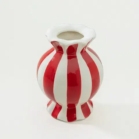 Vianočné dekorácie Váza Peppermint 13x18 cm