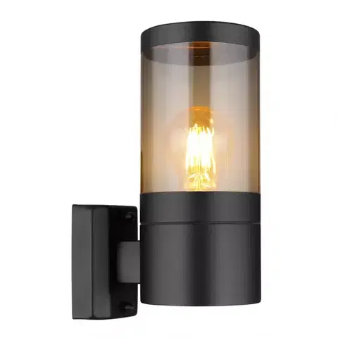 Vonkajšie moderné svietidlá Nástenná lampa Xeloo 32014BS 60W Čierna K1