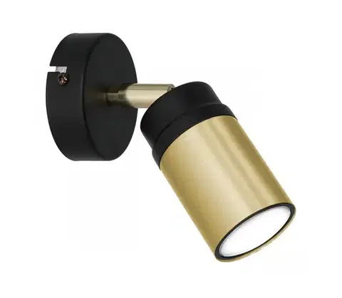 Svietidlá  Nástenné bodové svietidlo NEST 1xGU10/8W/230V čierna/mosadz 1794
