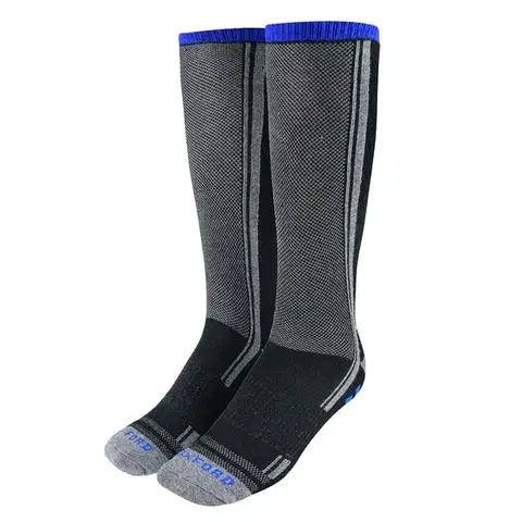 Pánske ponožky Ponožky Oxford Coolmax® Oxsocks šedé/čierne/modré S (37-43)