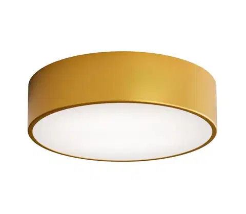 Svietidlá  Kúpeľňové stropné svietidlo s pohybovým senzorom CLEO, 2×E27/24 W/230 V, pr. 30 cm, zlaté, IP54 5907623600158