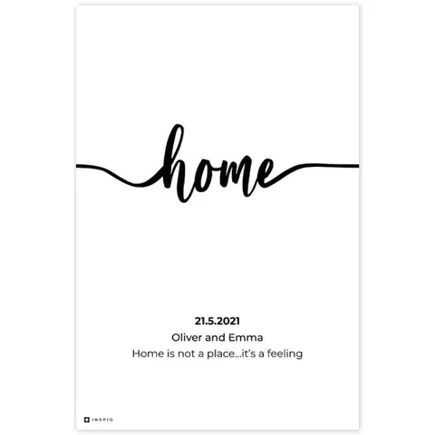 Obrazy s textom Obraz HOME na skrášlenie vášho domova