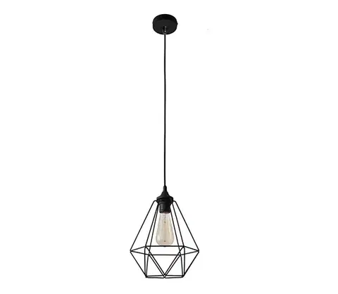 Svietidlá  Luster na lanku KARO 1xE27/15W/230V W-KM 1311/1 BK-B