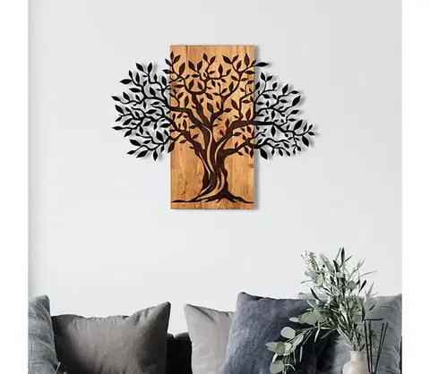 Obrazy  Nástenná dekorácia 72x58 cm strom drevo/kov 279ENZ1771