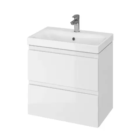 Doplnky do kúpeľne CERSANIT - SET 981 MODUO SLIM 60 BIELA DSM (SKRINKA + UMÝVADLO) S801-227-DSM
