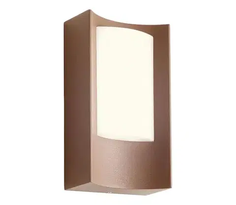 LED osvetlenie Redo 90484 - LED Vonkajšie nástenné svietidlo WARP LED/8W/230V 3000K IP44 hnedá 90484
