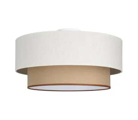 Svietidlá  Stropné svietidlo NATIA 1xE27/60W/230V pr. 45 cm biela/hnedá H0235