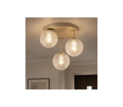 Svietidlá BRILAGI - Prisadený luster STELLA 3xE27/60W/230V béžová/zlatá 85-018B