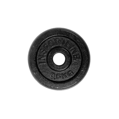 Závažia k činkám Liatinový kotúč inSPORTline Castblack 0,5 kg 30 mm