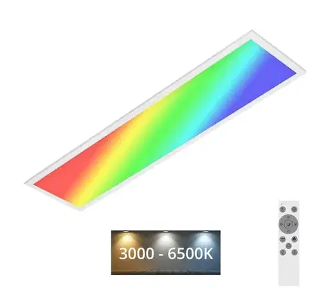 Svietidlá Brilo - LED RGBW Stmievateľné stropné svietidlo SLIM LED/24W/230V 100x25 cm + DO 7054-016