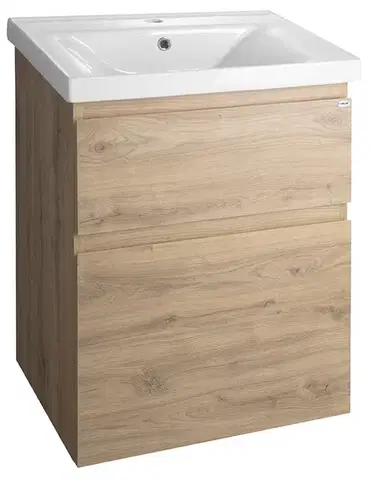 Kúpeľňový nábytok AQUALINE - ALTAIR umývadlová skrinka 57x72,5x45cm, dub emporio AI360