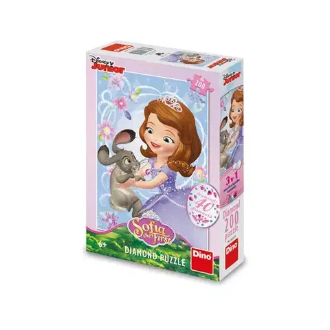 200 dielikov Dino Toys SOFIE A KRÁLÍČEK 200 diamond Puzzle