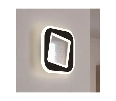 Svietidlá Eglo 901239 - LED Nástenné svietidlo MACCHIONI LED/12W/230V 4000K čierna 901239