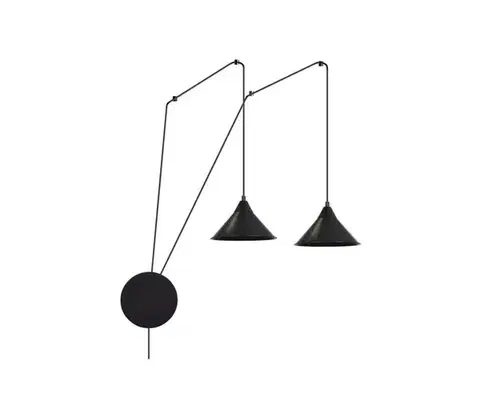 Svietidlá EMIBIG Luster na lanku ABRAMO 2xE27/15W/230V čierna 160/2