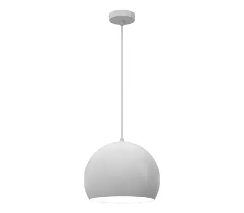 Svietidlá  Závesné svietidlo SOOL na lanku 1xE27/15W/230V pr. 27 cm biela 1244