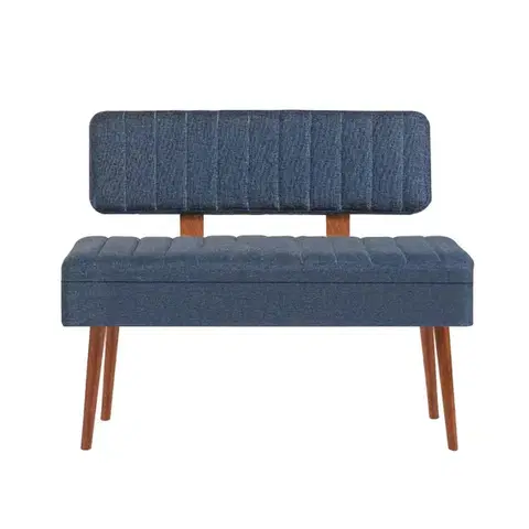 Stoličky Bank Vina 1048 - 1 - Walnut, Dark Blue