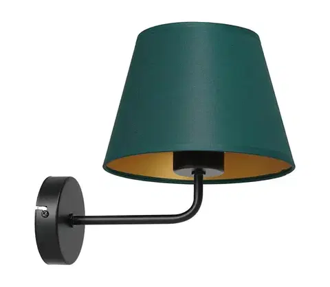 Svietidlá  Nástenná lampa ARDEN 1xE27/60W/230V zelená/zlatá 3557