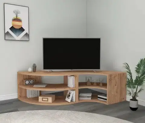 TV stolíky MELL rohový TV stolík, borovica