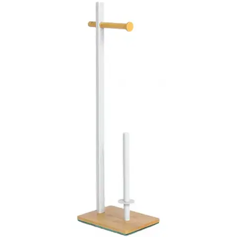 Kúpeľňové doplnky Stojan Wc Biela/Bambus Bpl0035b