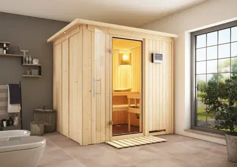 Sauny Interiérová fínska sauna 196 x 170 cm Dekorhome