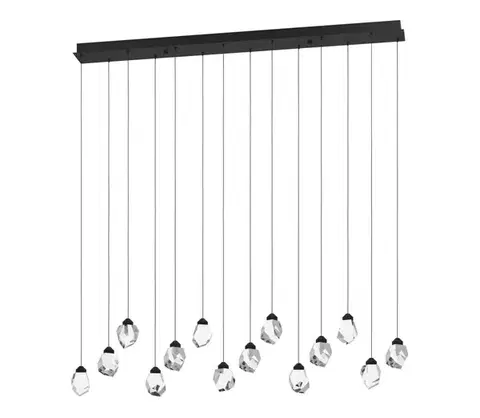 Svietidlá Eglo 390358 - LED Stmievateľný luster na lanku SINDICAT 14xLED/3W/230V čierna/číra 390358