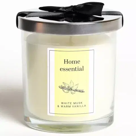 Vybavenie a dekorácie bytu Vonná sviečka White Musk&Warm Vanilla 8x9 cm