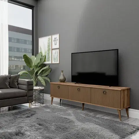 TV stolíky FORD TV stolík na nožičkách, orech