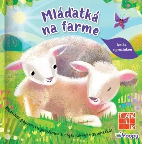 Leporelá, krabičky, puzzle knihy Mláďatká na farme - kniha s pružinkou