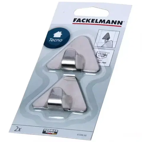 Vešiaky a háčiky na stenu Samolepiace háčiky  Inox trojuholníkové 61206