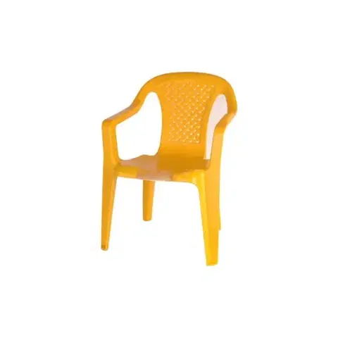 Detské stoly a stoličky Kinekus Stolička plastová BABY, žltá, 52x38x38cm