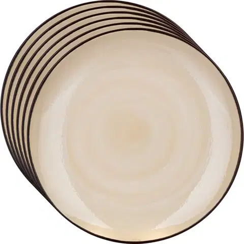 Taniere Banquet Súprava 6 plytkých tanierov Palas 27 cm, krémová