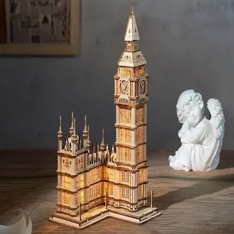 3D puzzle 3D Creative Drevené 3D Puzzle Big Ben s LED osvetlením