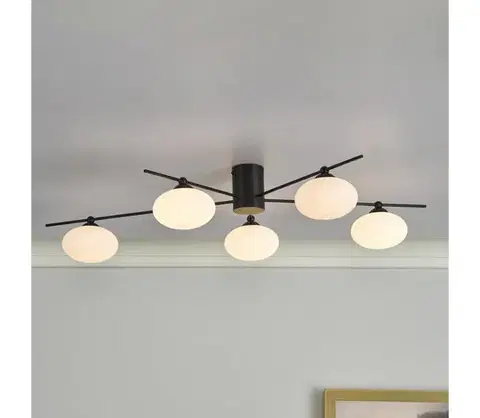 Svietidlá Där Lighting Där Lighting JAS5422 - Prisadené stropné svietidlo JASPER 5xG9/25W/230V čierne JAS5422