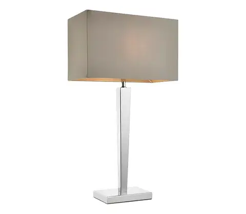 Lampy Endon 56707 - Stolná lampa MORETO 1xE27/60W/230V lesklý chróm/šedá 56707