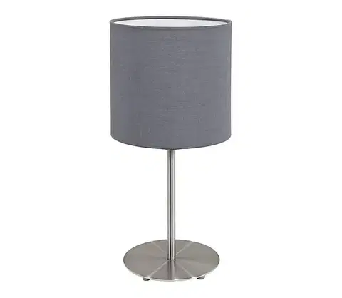 Lampy Eglo 55215 - Stolná lampa PASTERI 1xE14/40W/230V šedá 55215