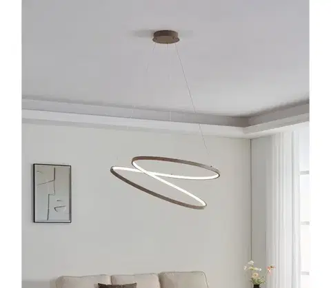 Svietidlá Eglo 901141 - LED Luster na lanku RUOTALE LED/42W/230V 3000K béžová 901141