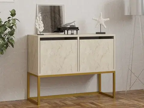 Komody Konzolový stolík Zermat - Travertine