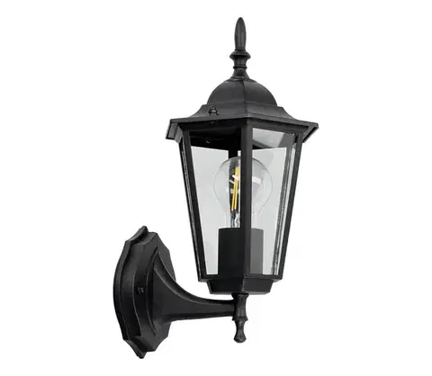 Svietidlá  Vonkajšie nástenné svietidlo 1xE27/60W/230V IP44 čierna KTLO4101CZAL