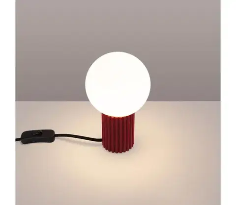Lampy  SL.1751 - Stolná lampa HALO 1xG9/8W/230V pr. 12 cm červená SL.1751
