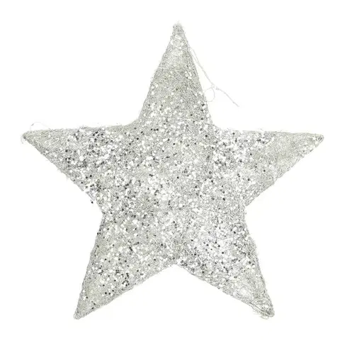 Vianočné dekorácie Vianočná ozdoba Star Silver 30 cm