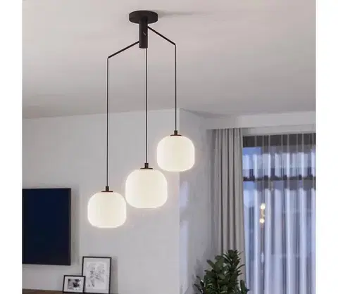 Svietidlá Eglo 99368 - Luster na lanku MANTUNALLE 3xE27/40W/230V 99368