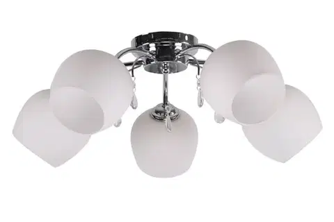 Bodové svetlá Stropná lampa Zachera 5xE27 biela