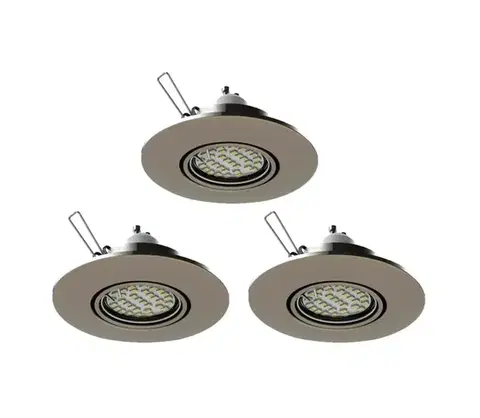 Svietidlá Eglo 78705 - SADA 3x LED Podhľadové svietidlo PENETO 1xGU10/3,3W/230V chróm 78705