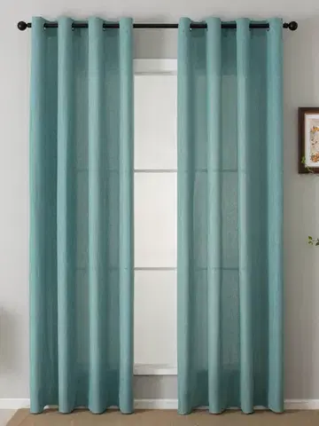 Záclony MKLozkoviny.sk Závesy Zara mätová – 140 × 180 cm (2 ks)