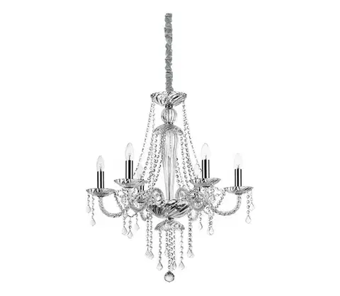 Svietidlá Ideal Lux - Krištáľový luster na reťazi AMADEUS 6xE14/40W/230V pr. 67 cm číra 168753