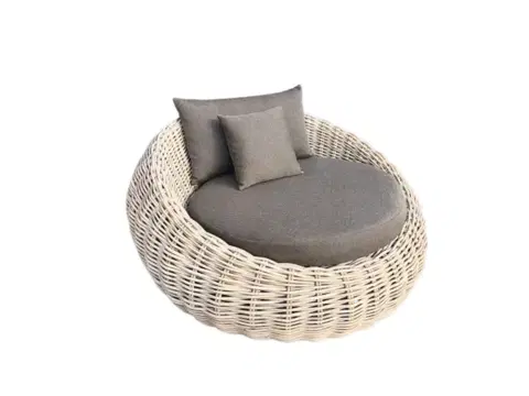 Prírodný ratan DEOKORK Záhradné ratanové kreslo LUNGO