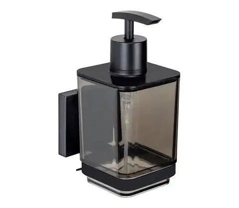 Svietidlá WENKO 71444800 - Dávkovač mydla VACUUM-LOC QUADRO ED 7,5x16 cm čierny 71444800