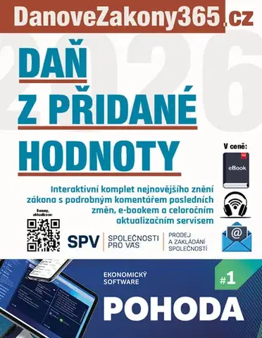 Dane, účtovníctvo Zákon o dani z přidané hodnoty 2026 s komentářem změn