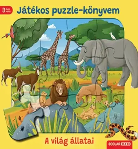 Leporelá, krabičky, puzzle knihy Játékos puzzle-könyvem - A világ állatai - Steffi Korda